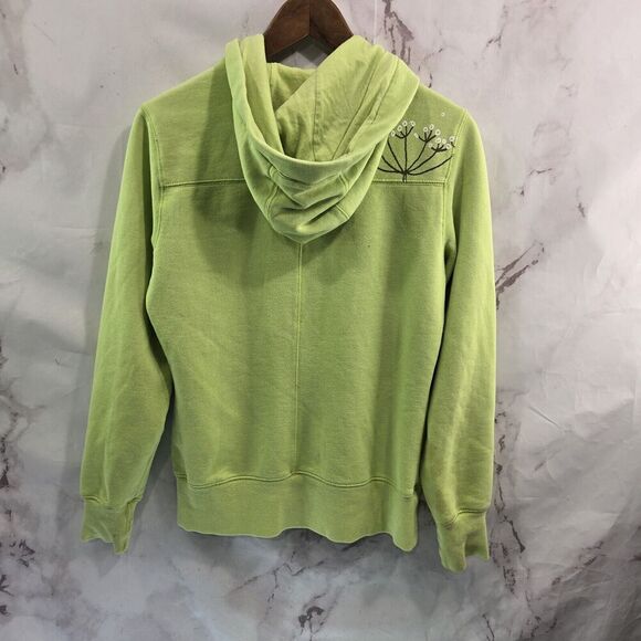 Outdoor Research Hoodie Women Medium Green Embroidered Zip Sweatshirt Dandelion - Picture 6 of 12